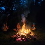 Nocowanie w lesie - rodzinna noc w namiotach 41